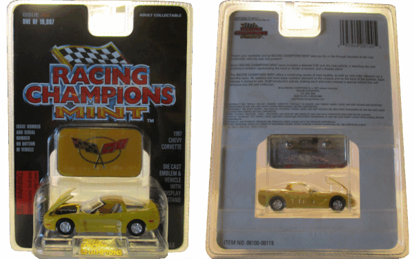 Racing Champions Mint Yellow 1997 Corvette Yellow #84 - Image 2