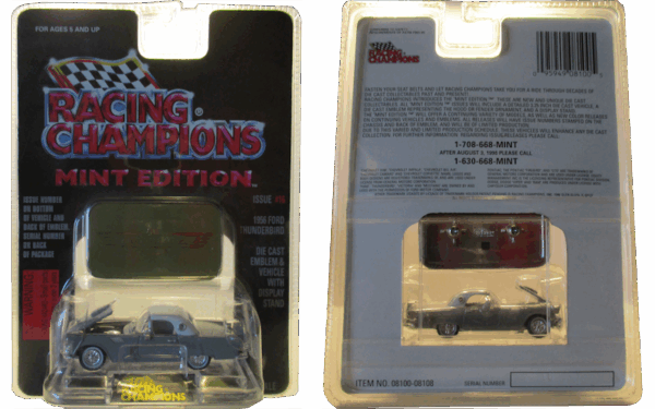 Racing Champions Mint Edition 1956 Ford Thunderbird Gray/White #16 - Image 2