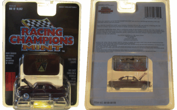 Racing Champions Mint 1950 Ford Coupe Maroon #61 - Image 2