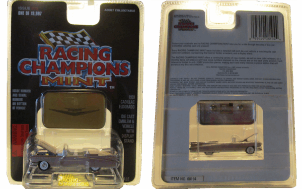 Racing Champions Mint 1959 Cadillac Eldorado Pink #78 - Image 2